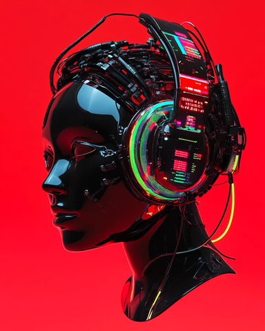 人头脑袋数据耳机