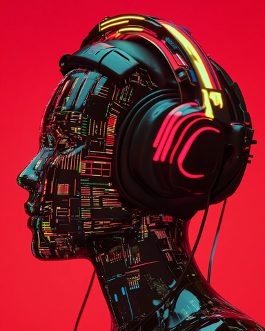 人头脑袋数据耳机