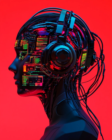 人头脑袋数据耳机