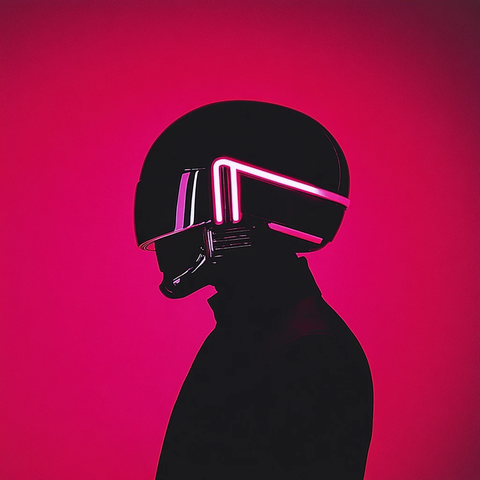 霓虹灯机器人头