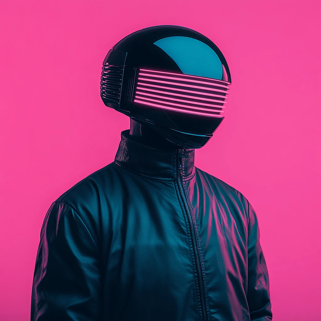 霓虹灯机器人头