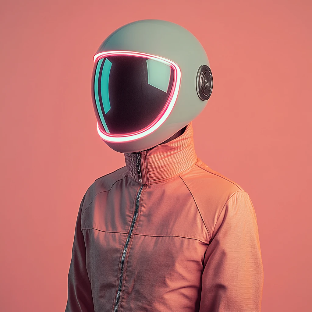 霓虹灯机器人头