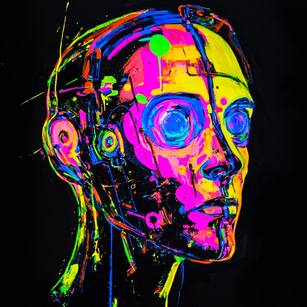 科幻机器人肖像