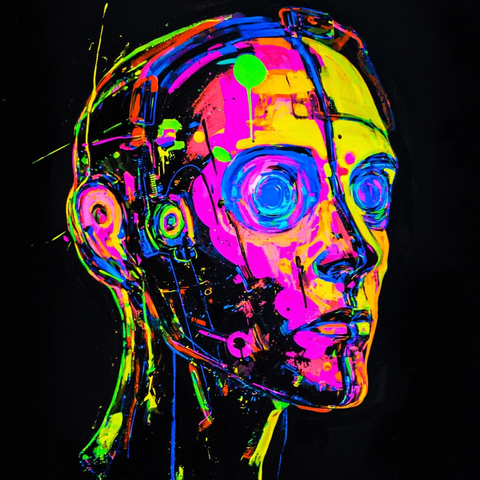 科幻机器人肖像