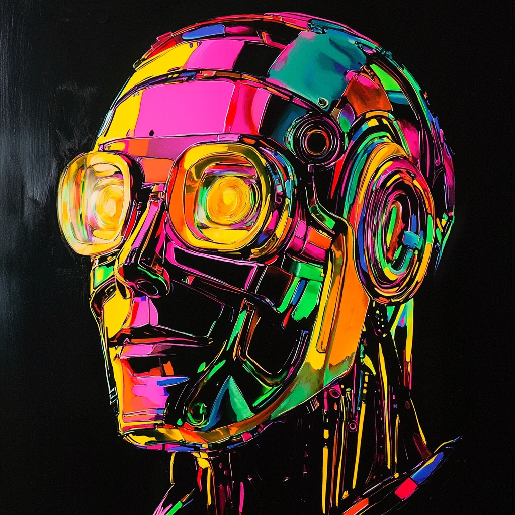 科幻机器人肖像