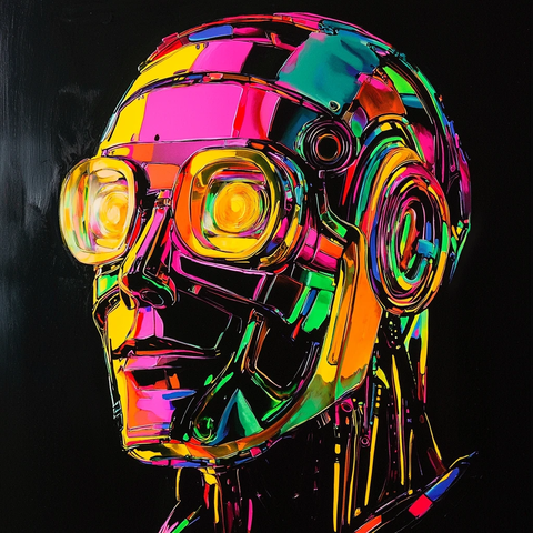 科幻机器人肖像