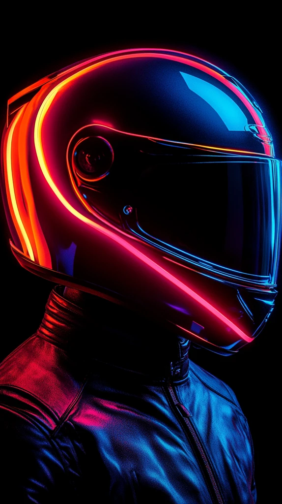 霓虹骑士头盔
