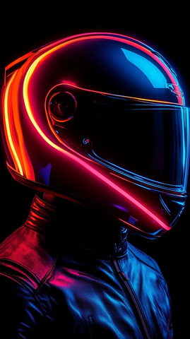 霓虹骑士头盔
