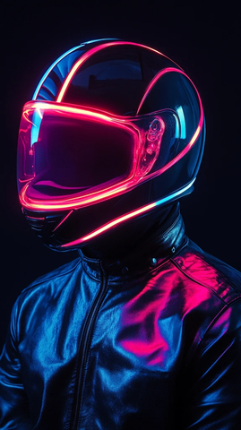 霓虹骑士头盔