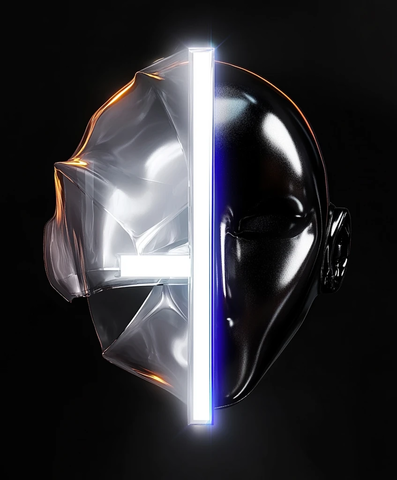 达芬奇面具抽象符号