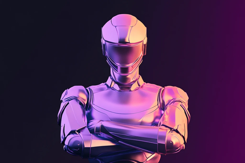 机器人紫桃渐变