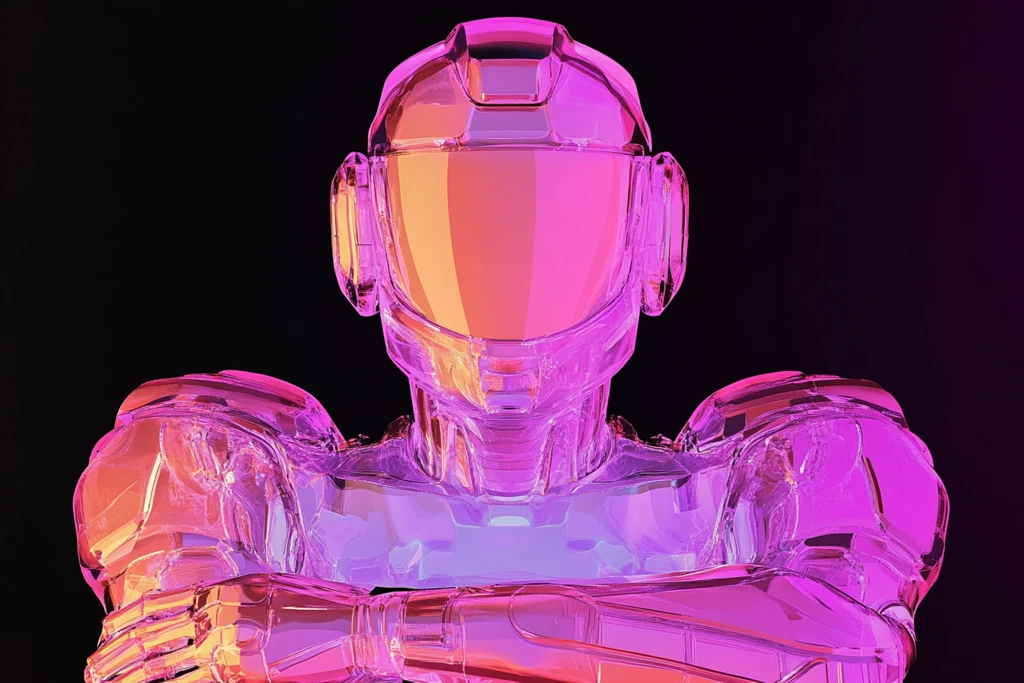 机器人紫桃渐变