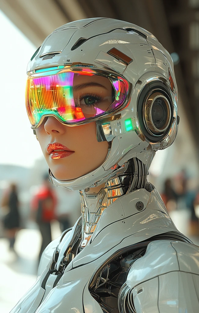 彩虹铬面机器人