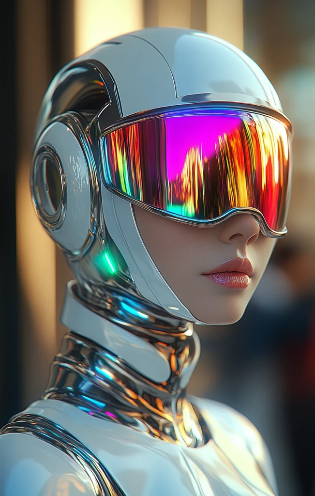 彩虹铬面机器人