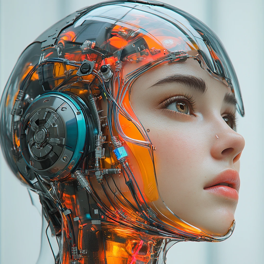 赛博格头部特写