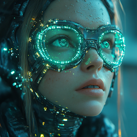 赛博女头盔零件