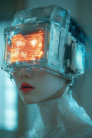 电子头电脑面罩