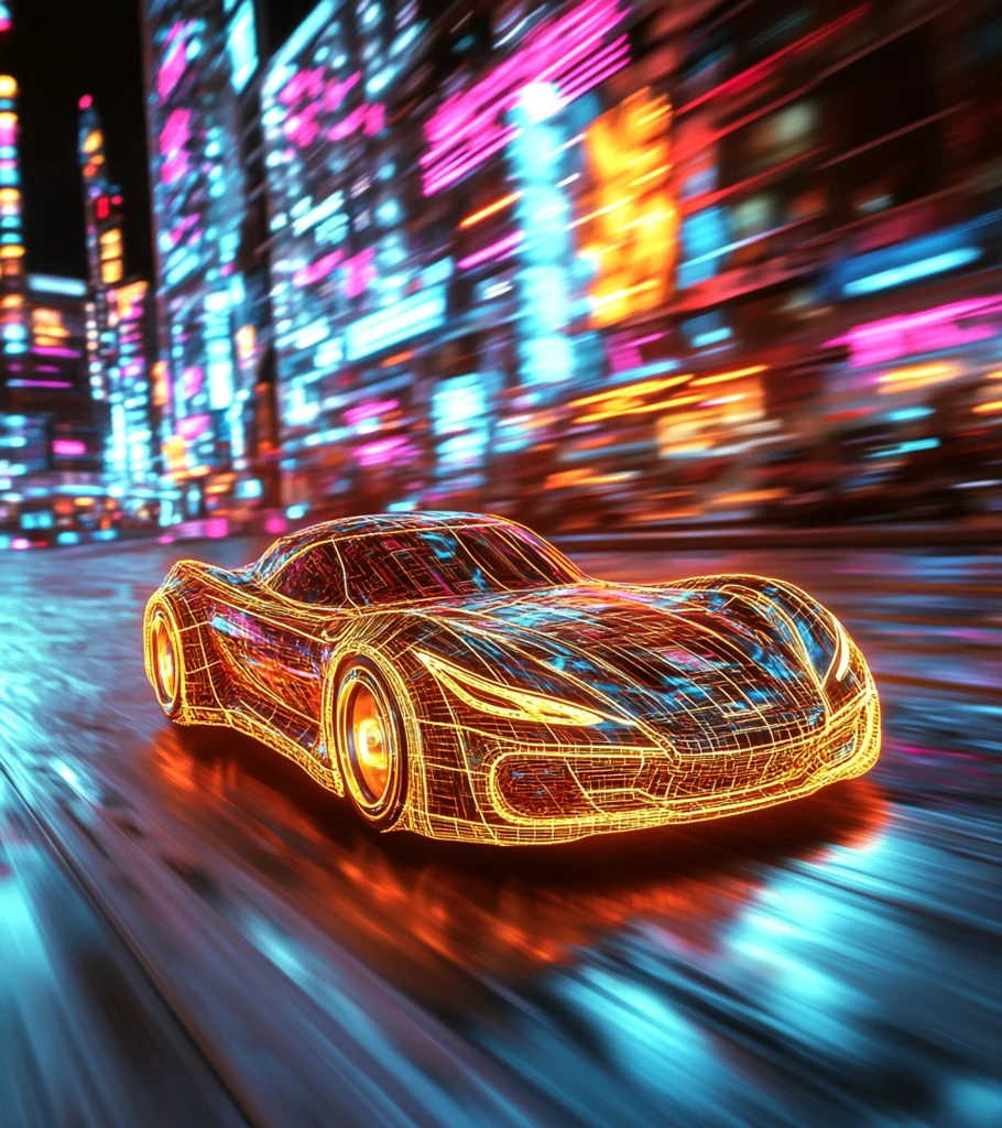 未来跑车夜街飞驰