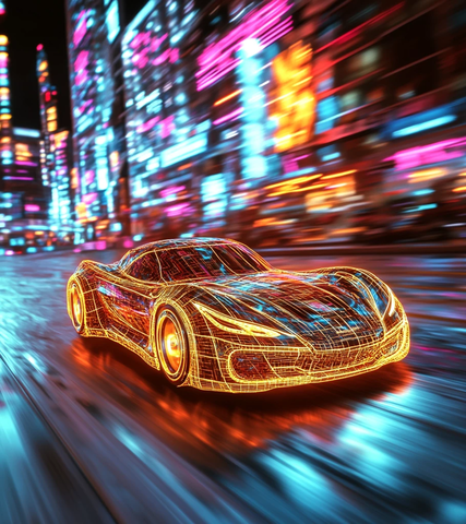 未来跑车夜街飞驰