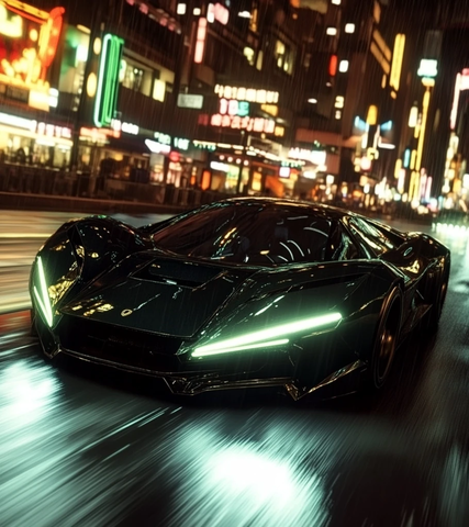 未来跑车夜街飞驰