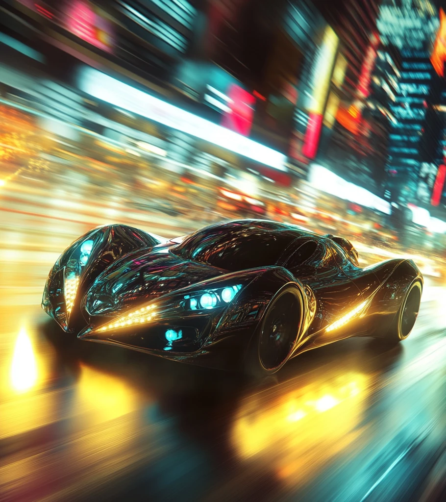 未来跑车夜街飞驰