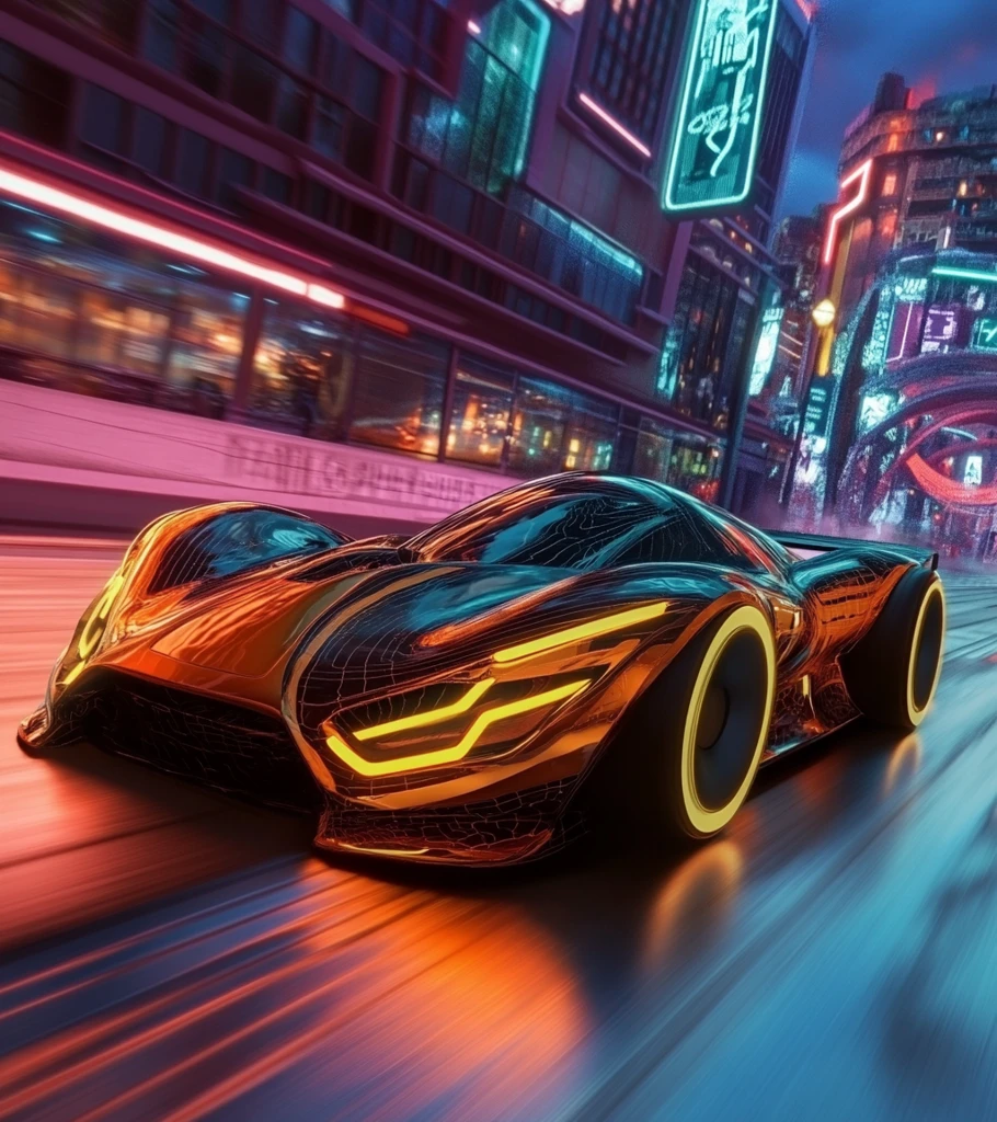 未来跑车夜街飞驰