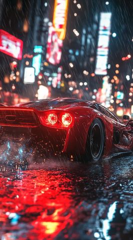 红超跑雨夜飞驰