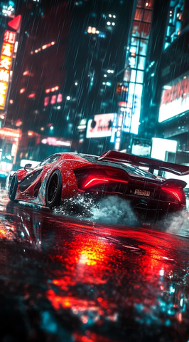 红超跑雨夜飞驰