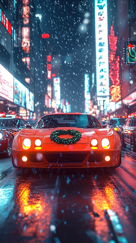 霓虹赛车迎新夜