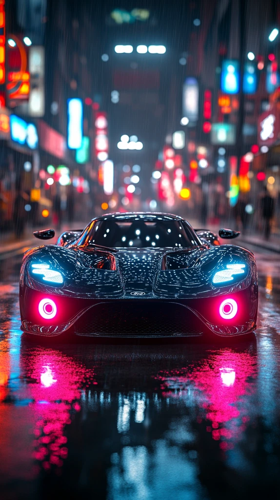 夜幕下的超级跑车