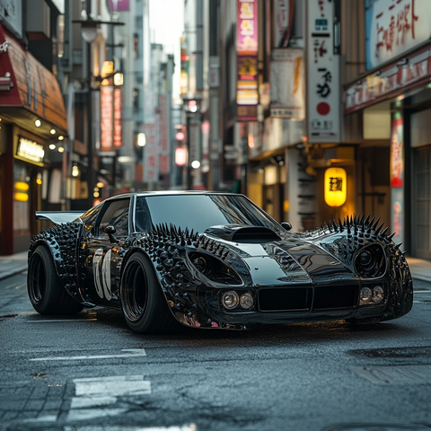 黑定制暴走族车