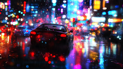 雨夜街头漂移