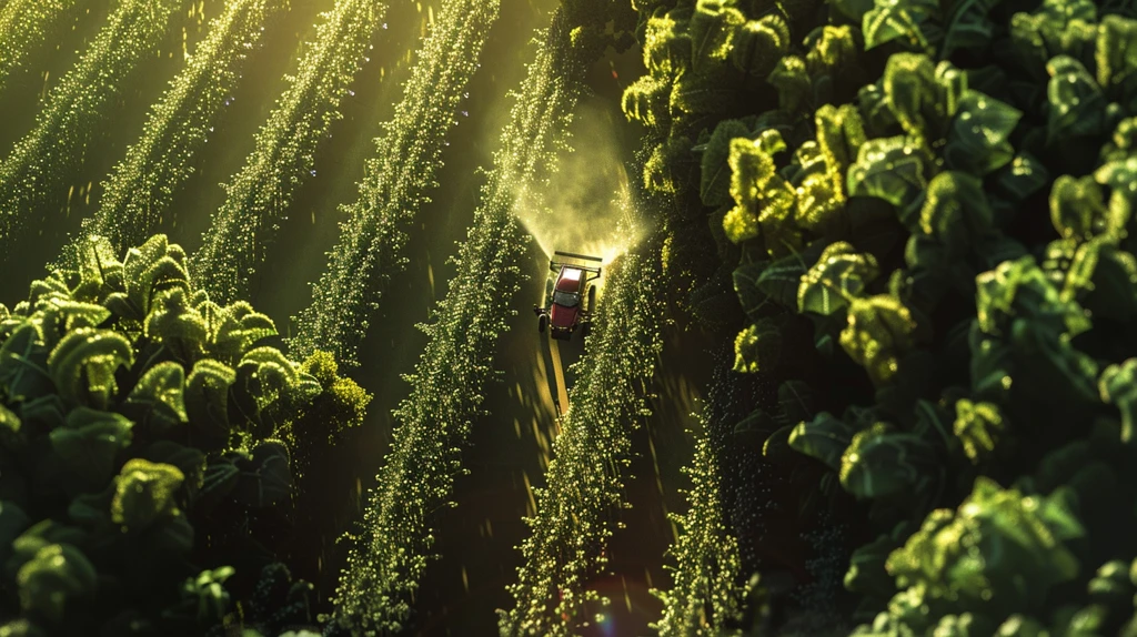 无人机喷洒玉米田