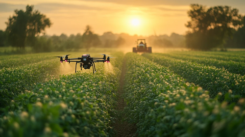 无人机喷洒与收割
