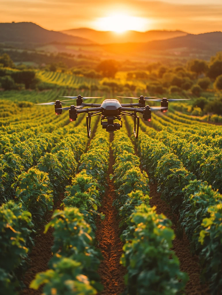 丰收有序的农田