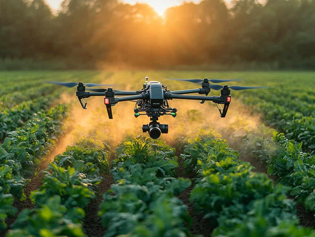 无人机喷洒作物