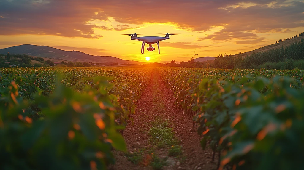 无人机农田上空