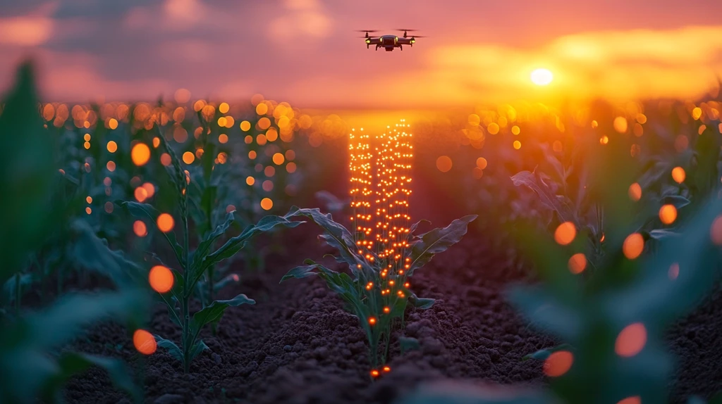 无人机农田上空