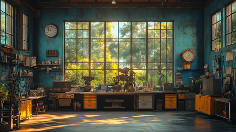 工业车间内部场景