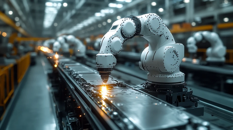 金属工厂机器人焊接