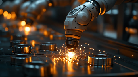 金属工厂机器人焊接