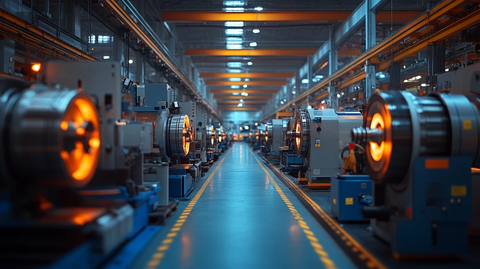 工厂人员操作设备