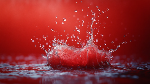 红色水花摄影
