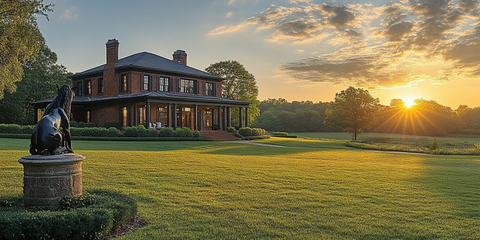乡村大宅全景照
