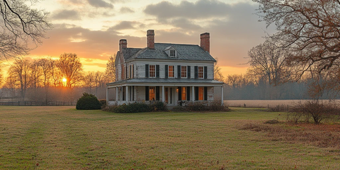 乡村大宅全景照