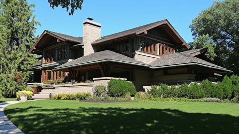 工匠风格房屋排水系统