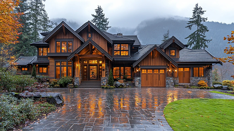 山庄与德国牧羊犬