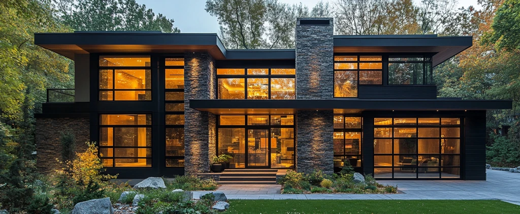 黑金属石墙住宅