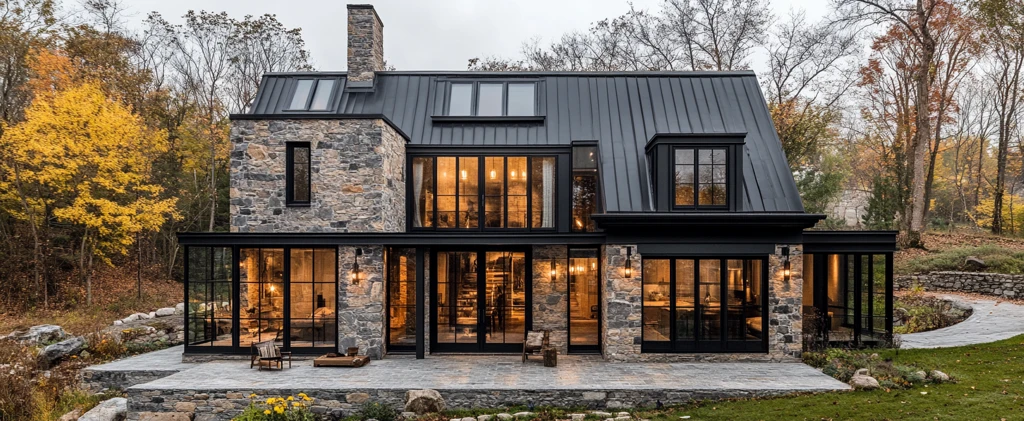 黑金属石墙住宅