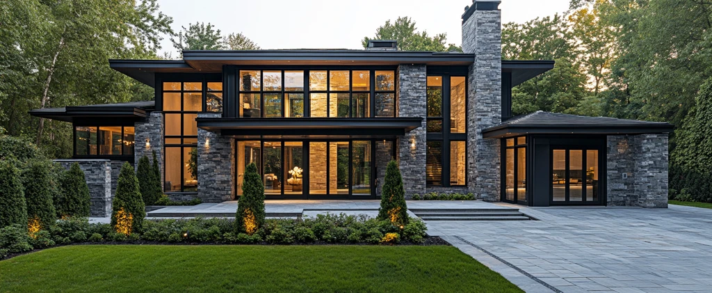 黑金属石墙住宅